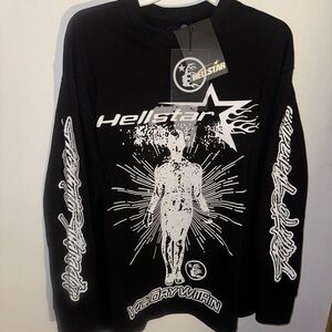Hellstar Black Graphic Long Sleeve Tee